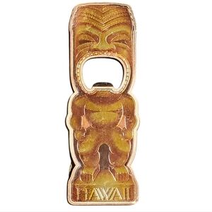 Island Hawaii Tiki Totem Metal Bottle Opener Magnetic Souvenir Copper Color
